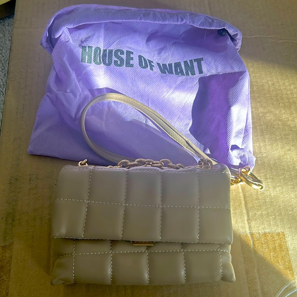 House of Want crossbody w chain.